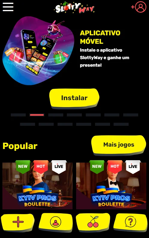 Versão móvel do SlottyWay